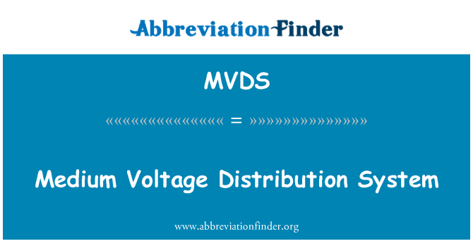 MVDS: Sistema de distribución de media tensión