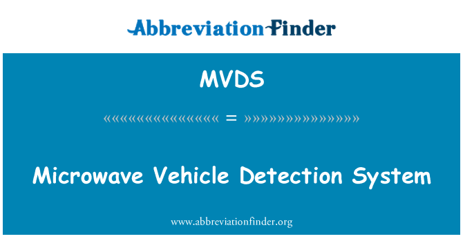 MVDS: Sistema de detección de vehículo de microondas
