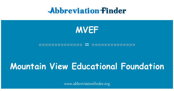 MVEF: Mountain View vzdělávací nadace