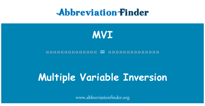 MVI: Inversió múltiples Variable