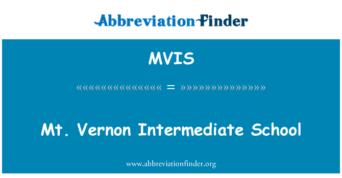 MVIS: MT. Vernon Intermediate School