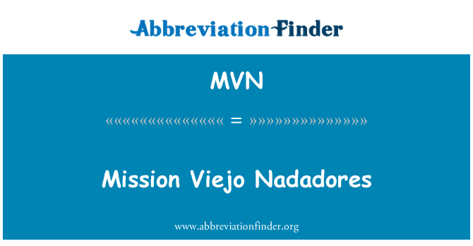 MVN: Mission Viejo Nadadores