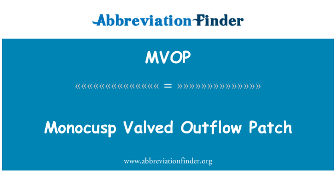 MVOP: Monocusp ventily odliv Patch