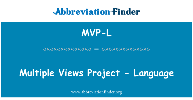 MVP-L: एकाधिक बार देखे गए परियोजना - भाषा