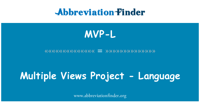 MVP-L: Dự án xem nhiều - ngôn ngữ