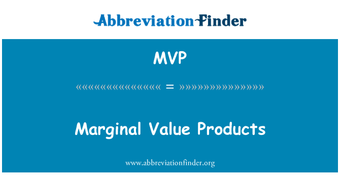 MVP: Marginaalse hinna tooted