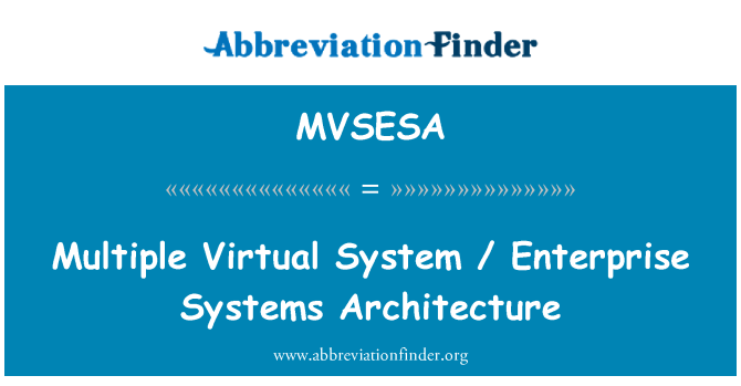MVSESA: Sistema Virtual múltiple / arquitectura de sistemes d'empresa
