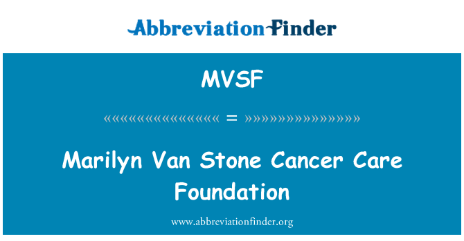 MVSF: Marilyn Van Stone kreft omsorg stiftelsen