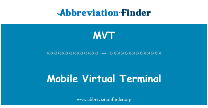 MVT: Mobilní virtuální terminál