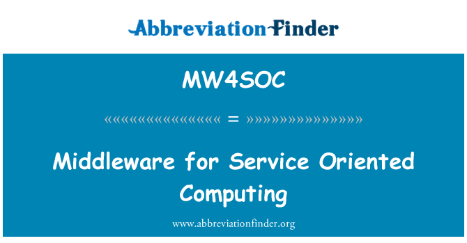 MW4SOC: Промежуточное по для сервис-ориентированной вычислительной