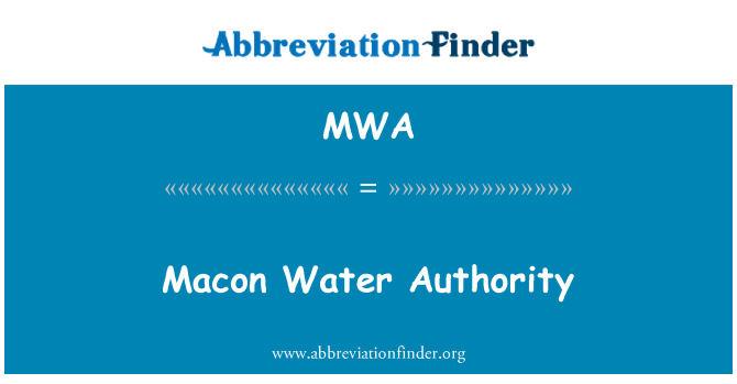 MWA: ประปามาคอน