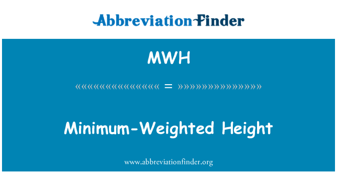 MWH: Minimum-gewogen hoogte