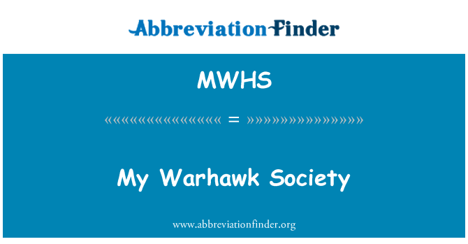 MWHS: Meva societat Warhawk