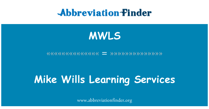 MWLS: Mike Wills Learning Services
