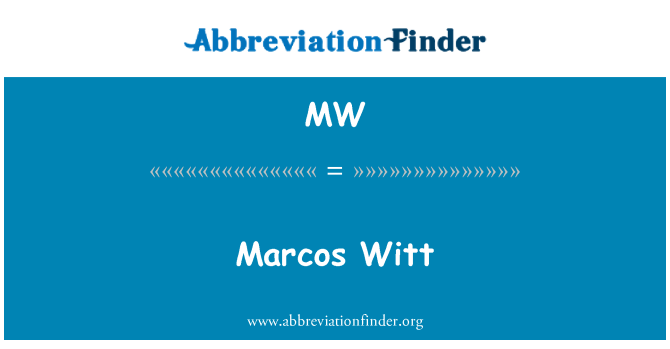 MW: Marcos Witt
