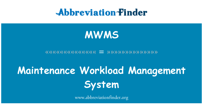MWMS: Onderhoud werklast managementsysteem