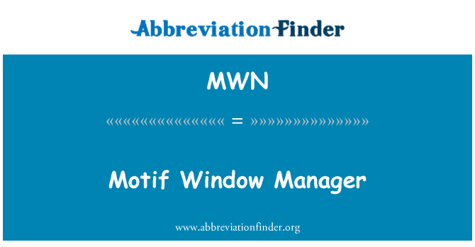 MWN: Motif Window Manager