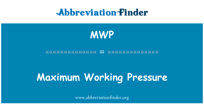 MWP: Maximale werkdruk