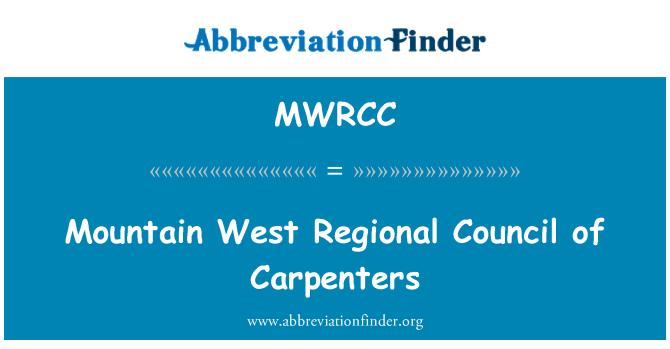 MWRCC: Marangozlar dağ Batı Bölgesel Konseyi