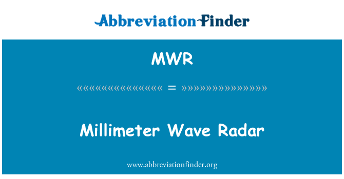 MWR: Radar d'ona de mil. límetre