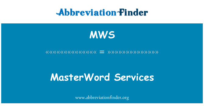 MWS: MasterWord Layanan