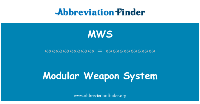MWS: Modularni oružje sustava
