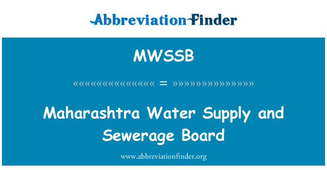 MWSSB: Maharashtra watervoorziening en riolering Board