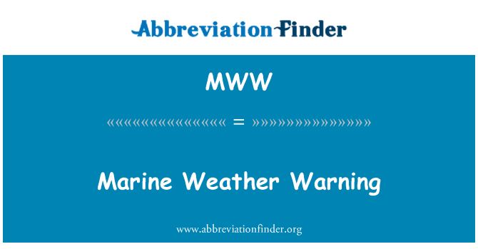 MWW: Marine Weather Warning