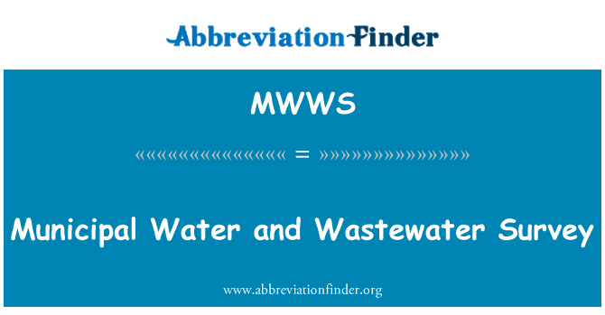 MWWS: Komunálnych vôd a odpadových vôd prieskumu