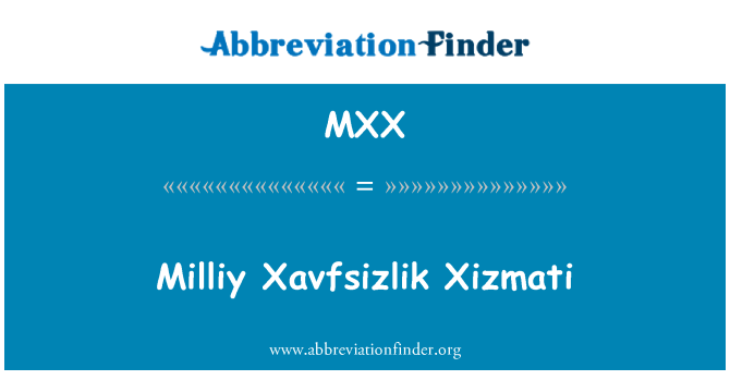MXX: Milliy Xavfsizlik Xizmati