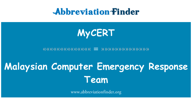 MyCERT: Malajské Computer Emergency Response Team