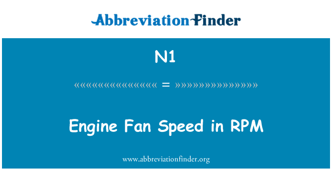 N1: Motor Fan hastighed i RPM