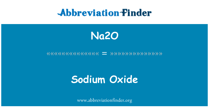 Na2O: Natrijev oksid
