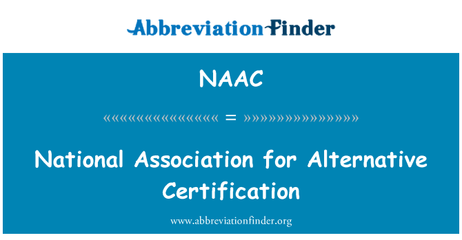 NAAC: האגודה הלאומית להסמכה חלופי