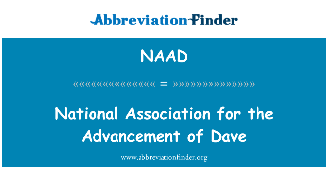 NAAD: الرابطة الوطنية للنهوض ديف