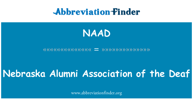 NAAD: Nebraska Alumni associazione dei sordi