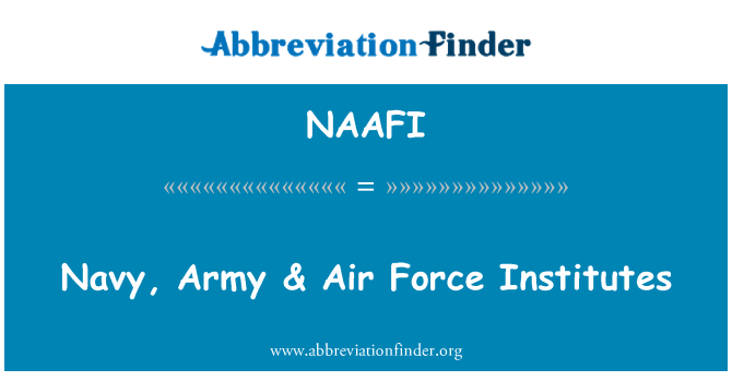 NAAFI: Marina, l-armata & istituti seħħ bl-ajru