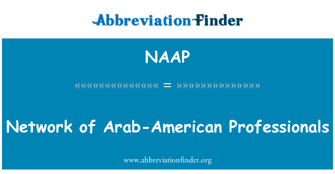 NAAP: Rwydwaith o weithwyr proffesiynol Arabaidd-America