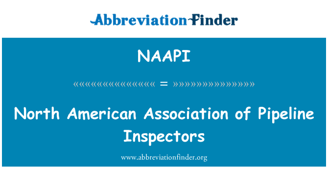 NAAPI: North American Association cauruļvada inspektoru