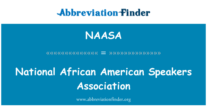 NAASA: National African American Speakers Association