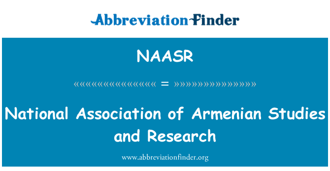 NAASR: 亞美尼亞的研究和調查的全國協會