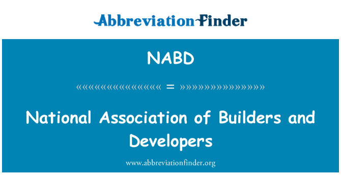 NABD: National Association of pembangun dan pengembang