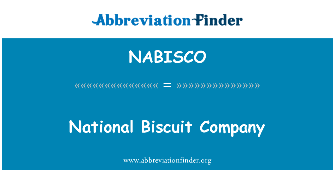 NABISCO: National Biscuit Company