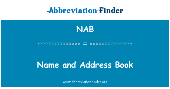 NAB: Non ak liv adrès