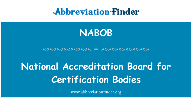 NABOB: مجلس الاعتماد الوطني لهيئات إصدار الشهادات