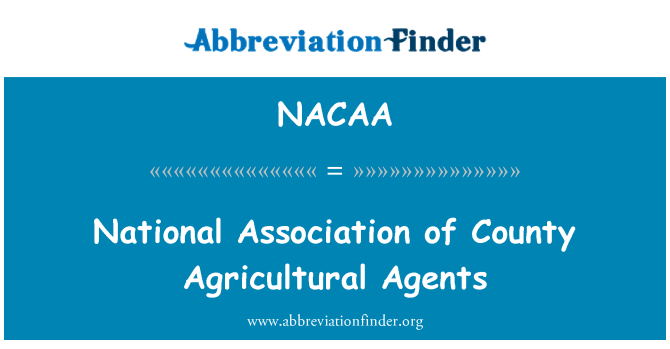 NACAA: Nasional Asosiasi agen pertanian County