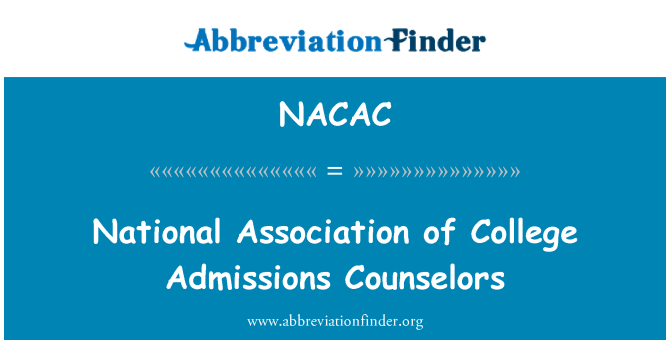 NACAC: National College Admissions Danışmanlar Derneği