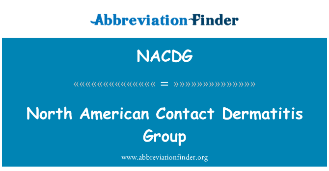 NACDG: 北美接触性皮炎组