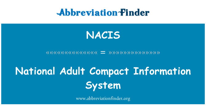 NACIS: Sistema nacional de informação compacto adulto