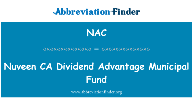 NAC: Nuveen CA 配当利点市町村基金